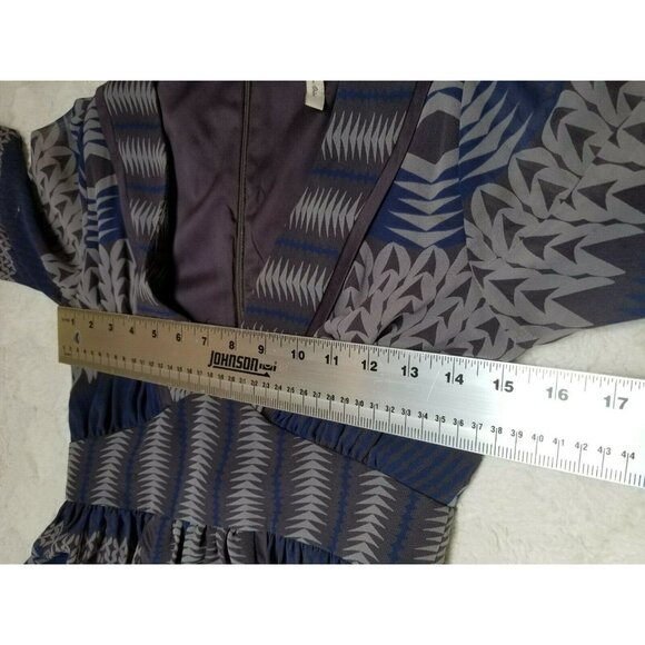 Vintage BCBGENERATION Womens V-neck Empire Waist Dress Size 0 Blue Lined - Picture 5 of 8